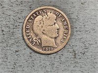 1910D Barber dime