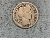 1914S Barber dime