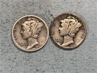1926 and 1926D Mercury dimes