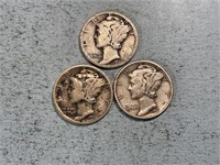 1931, 1931D, 1931S Mercury dimes