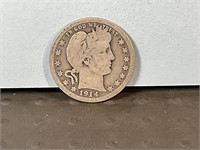 1914 Barber quarter