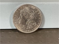 1891 Morgan silver dollar