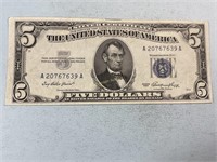 1953 $5 silver certificate