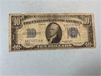 1934A $10 silver certificate