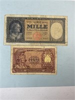 Two Italy notes