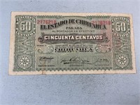 1915 50 centavos note