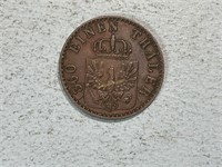 1866A Prussia 1 pfennig