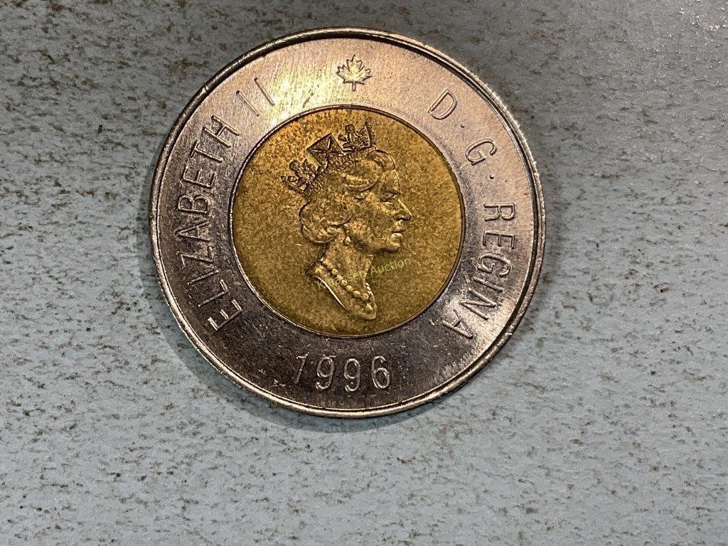 1996 Canada two dollar coin