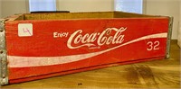 coca-cola crate & Anchor Hocking Punch bowl set