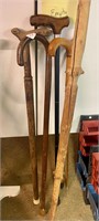 Assorted walking canes