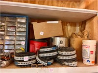Nails and screws with metal container with drawers