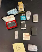 Assorted ZIPPO lighters & vintage lighters (9)