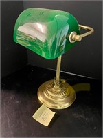 Vintage green shade desk lamp