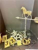 Weathervane horse outdoor items house numbers etc.