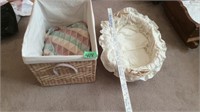 Wicker baskets with liners