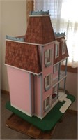 Large dollhouse with furniture, Bring box for