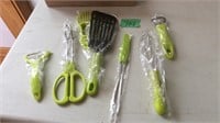 Lime green handle utensils