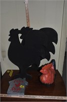 rooster wall hangings and chicken decor
