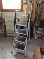 White folding step ladder