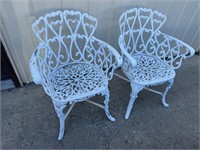 Ornate Wrought Iron Porch Sitting/ Dec. Chairs