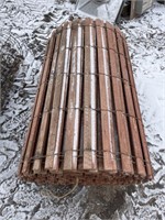 Roll of wood snow fence