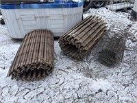 2 rolls of snow fence & woven wire