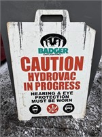 Wood sign: badger