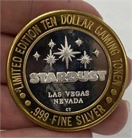 .999 Silver Stardust Las Vegas Casino Token