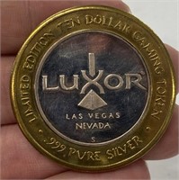 .999 Silver Luxor Las Vegas Casino Token