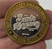 .999 Silver The Sands Regenecy Casino Token