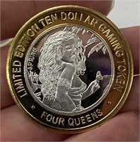 .999 Silver Queens Hotel Casino Token