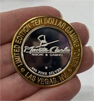 .999 Silver Monte Carlo Casino Token