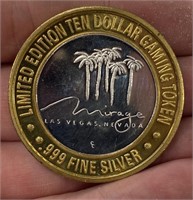 .999 Silver Mirage Las Vegas Casino Token