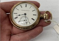 1885 Hampden 7 Jewel Lever Set Pocket Watch