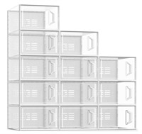QTY 2- 12 Cube Shoe Organizer XX-Large in Clear