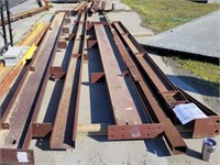 GROUP OF STRUCTURAL METAL BEAMS