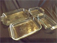 4 Glass Baking dishes-1 Pyrex, others are Anchor
