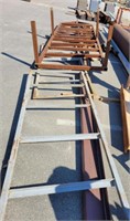 GROUP OF ASSORTED STEEL- TRAILER FRAME, WALLS