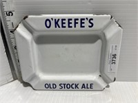 O’Keefe’s white ash tray