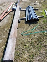 GROUP OF SCRAP METAL AND POLE