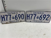 2 licence plates