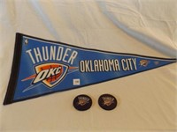 OKC Thunder pennant, soft coasters