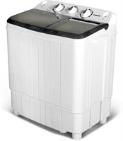 ROCSUMOO Washer  17.6lbs  Twin Tub  Grey/White