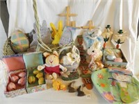 Large Green Basket of Easter Decorations & Fun!!!