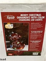 Merry Christmas ornament w/ color changing LED