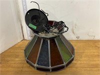 Stained glass hanging ceiling light