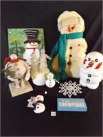 Snowman decorations-stuffed snowman