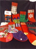 9-Christmas Stockings! Red table runner
