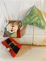 Christmas Santa pillow, sequin pillow décor
