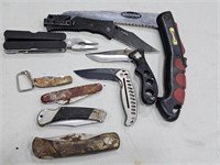 Several pocket knives